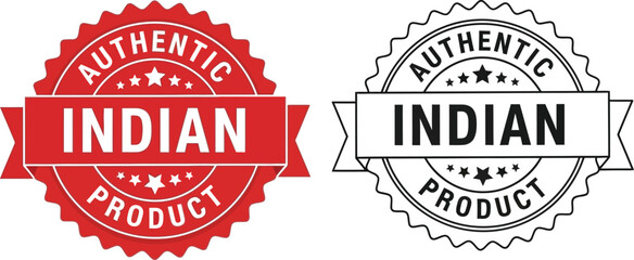 Fototapeta premium Authentic indian product label vector design for business marketing