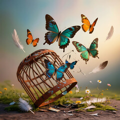 Freedom in Flight: Butterflies Breaking Free