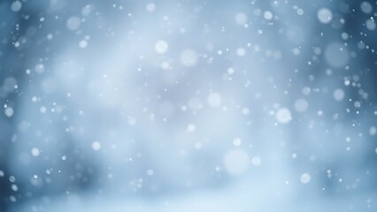 Gentle snowfall in soft illumination, evoking quiet winter mood.