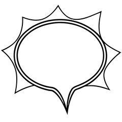 Abstract chat bubble line art vector illustration 