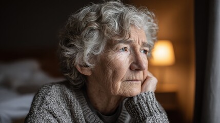 elderly woman with memory problem spending time in nursing home no logos no brands ar 169