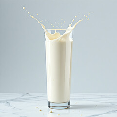 Fresh Milk Splash in Glass
