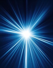 Abstract Blue Light Speed Burst Background
