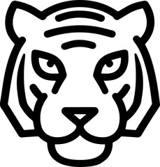 tiger head sticker transparent 
