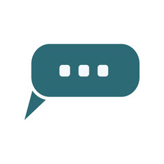 bubble chat logo icon illustration flat