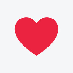 Red heart shape for love and valentines day