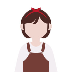 Flat Barista Character Illustration Coffee Shop Staff  girl woman