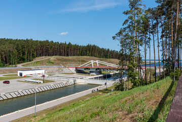 Sztutowo - Vistula Spit Canal, Poland - A modern engineering project connecting the Vistula Lagoon with the Baltic Sea. The Vistula Spit Canal is an impressive attraction.