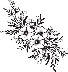 Abstract floral pattern with vintage blossom illustration and seamless vector flower design