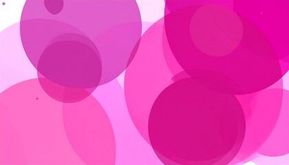 A vibrant arrangement of overlapping, translucent circles in various shades of pink creates a dynamic and eye-catching abstract design.