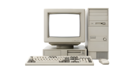 Old vintage television monitor screen with empty displays isolated background, flat view of computer screen, electronic device for showing detail. generative ai