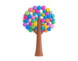 Colorful 3D Tree Illustration