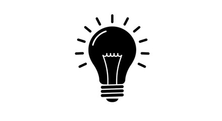 Sparking brilliant ideas with a glowing lightbulb symbol representing innovation, creativity, and inspiration for your next projectisolated on white background