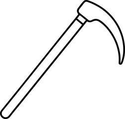 Metal Crowbar Construction Outline Icon.