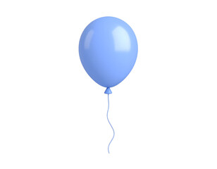 3D Render Light Blue Balloon