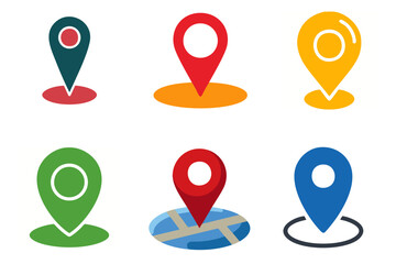 location pin vector sign multiple