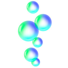Blue Water Bubbles Transparent with Floating Circular Shapes