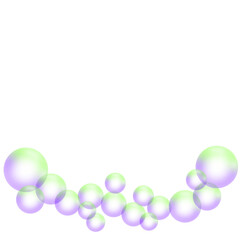 Blue Water Bubbles Transparent with Floating Circular Shapes