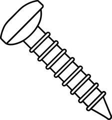 Outline Icon of Screws Hardware.