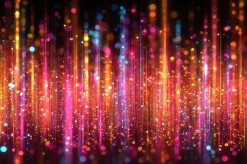 Vibrant Colorful Abstract Background with Sparkling Light Effects