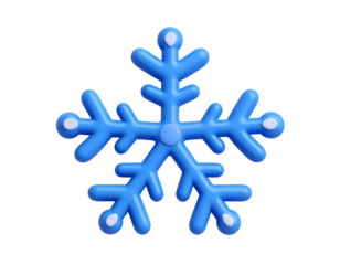 3D Blue Snowflake Illustration