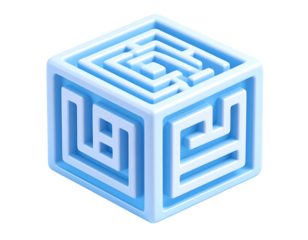 3D Cube Maze Illustration