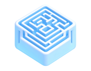 3D Isometric Maze Illustration