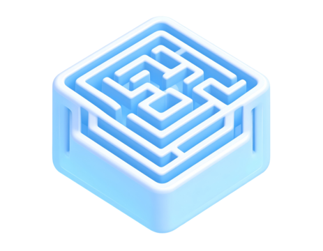 3D Isometric Maze Illustration