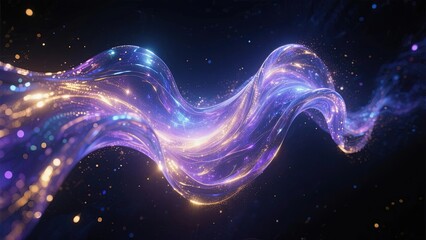 Fototapeta premium Vibrant Cosmic Ribbon Twisting in Space