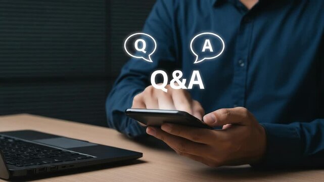 Navigating Questions and Answers on a Smartphone, Accessing Q&A Resources on a Mobile Device with Laptop Nearby