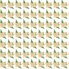 Hand-Drawn Floral Grid Pattern