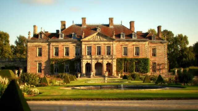 grand historic chateau with beautiful classical gardens