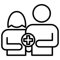 Obraz premium family healthcare icon