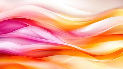 Obraz premium A vibrant abstract composition of overlapping pink, orange, and yellow hues.