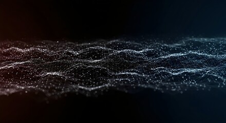 a digital network with glowing lines and interconnected points, representing data flow and technology