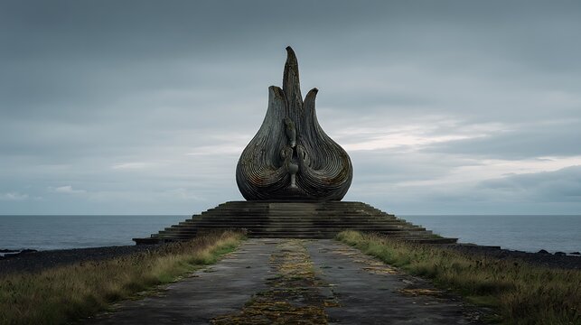 Baldur sandfleas statue on selflessness peninsula
