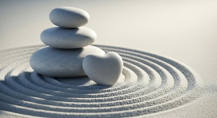 Zen Garden Heart Peace and Focus.