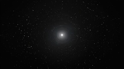 A black and white image of a starry night sky.