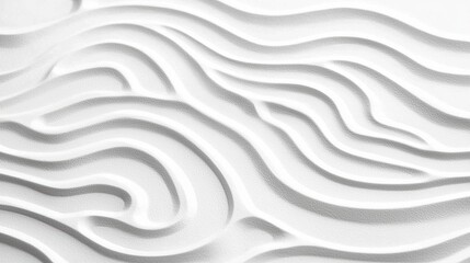 A white wave pattern on a wall.