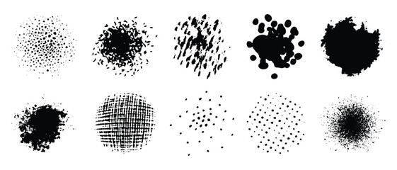 Collection of Vector Scatter Brush Effects Illustration