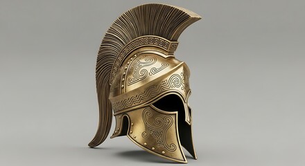 Ancient Greek helmet, ornate design