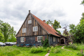Obraz premium Traditional wooden house in the village - Poland. 