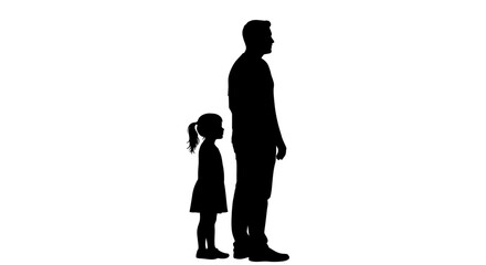 Father and Daughter Silhouette