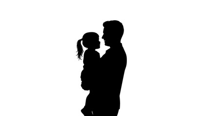 Father and Daughter Silhouette
