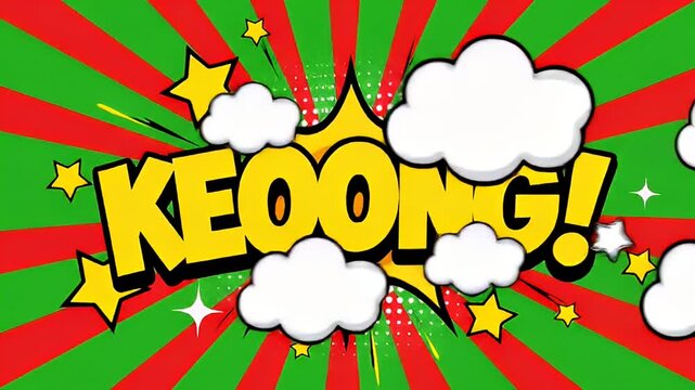 Comic style graphic background keong