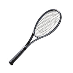 Modern tennis racquet isolated on transparent background