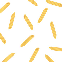 Italian pasta on white background. Seamless pattern. types of Italian pasta. Modern prints for menu design, cookbooks, fabric, etc.