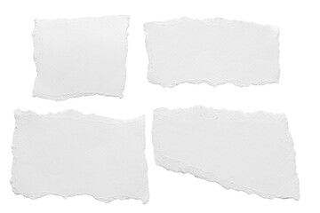 ripped element set of torn paper edges isolated with clipping path on background. torn paper texture, ripped of paper designs and jagged paper edges create a raw, artistic look