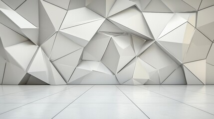 A modern art piece with a geometric design.