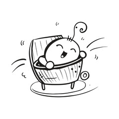 Joyful Cartoon Creature in a Whimsical Vehicle vector